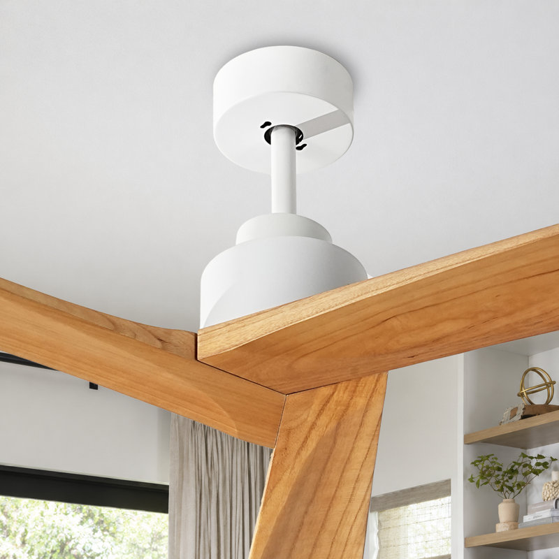Ventilateur de plafond en bois massif de 52 pouces sans lumière