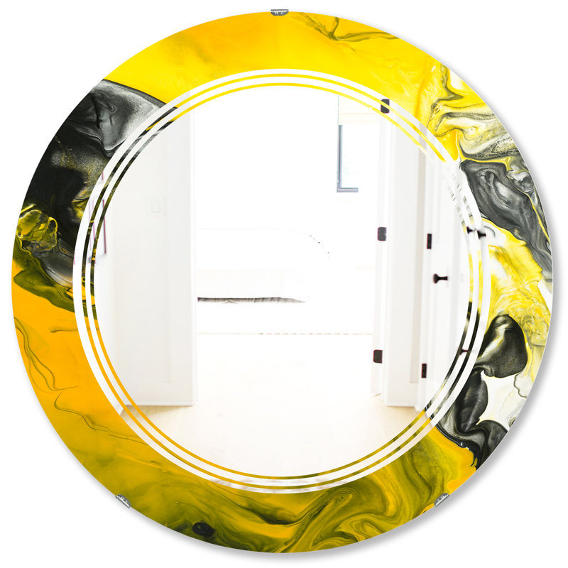 Miroir mural en marbre 5 moderne triple c, 31,5 po x 31,5 po