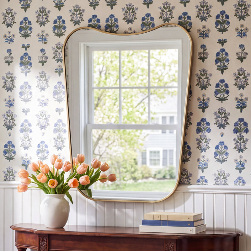 Bellona Metal Asymmetrical Mirror, 30" x 22"