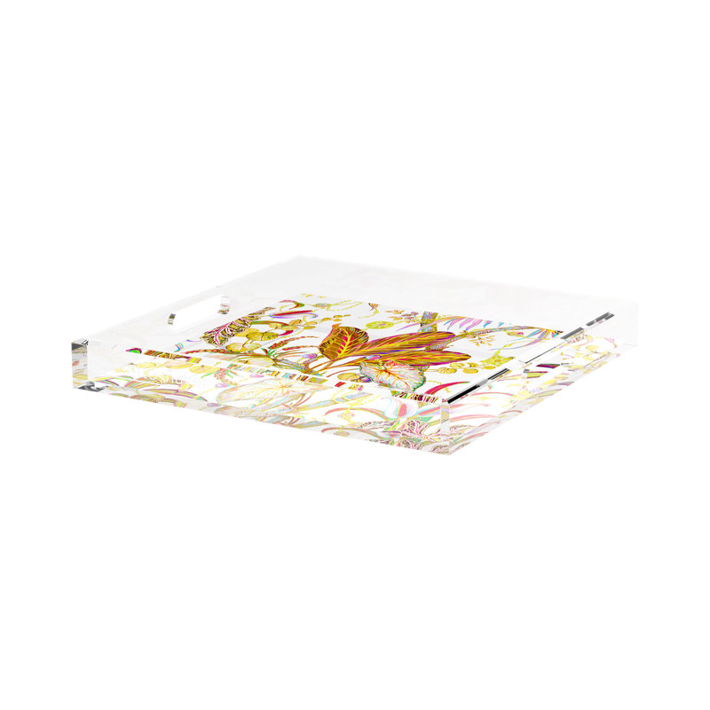 Plateau décoratif Amazonia, Splendeur, L 15 po x P 15 po x H 2 po