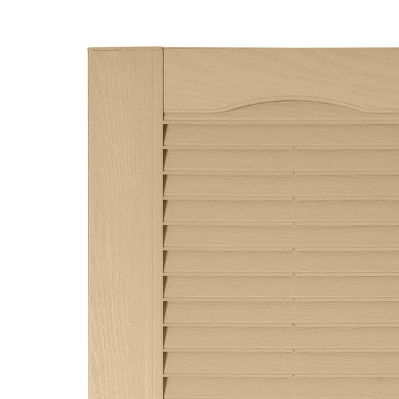 Volet à persiennes sur mesure avec dessus cathédrale, 16.25", 43", Bois de santal