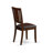 3 Piece Dining Table Set for Small Spaces Contains a Round Dining Room Table with Pedestal and 2 Faux Leather Upholstered Chairs, Mahogany-2091115272-2039923860