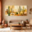 «Cactus Desert Cactus Landscape», ensemble de 3 reproductions d'art sur toile-476582556