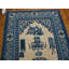 Tapis Baotou classique en ivoire classique blanc et bleu