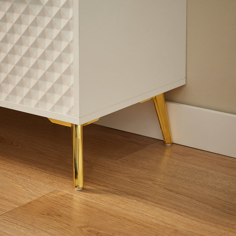 Meuble télé 4 tiroirs avec pieds réglables Deluxe
