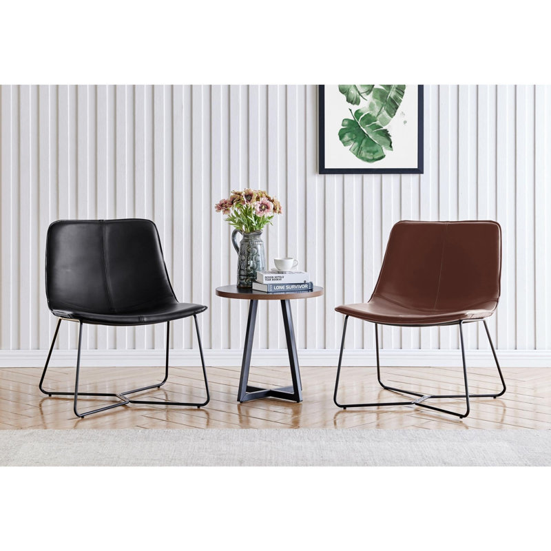 Chaise Kyas, Similicuir noir