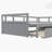 Extending Daybed with Trundle, Wooden Daybed with Trundle, Gray-1294703814