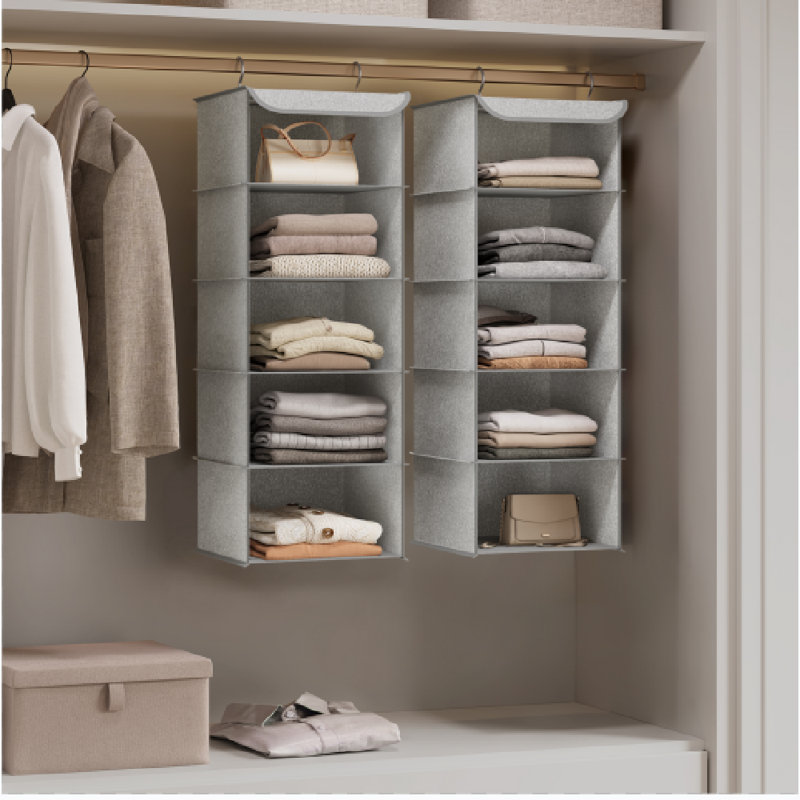 Fabric Hanging Organiser, White