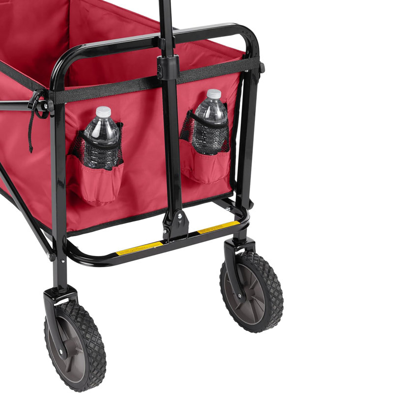 Wagon pliant pliant pour le jardin, Rouge