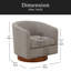 Chaise pivotante en tissu Mist-1075931372