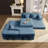 118.20" Cloud Couch, Modular L-Shaped Sectional Sofa, DIY Combination for Living Room, Apartment, Bedroom-1900843932