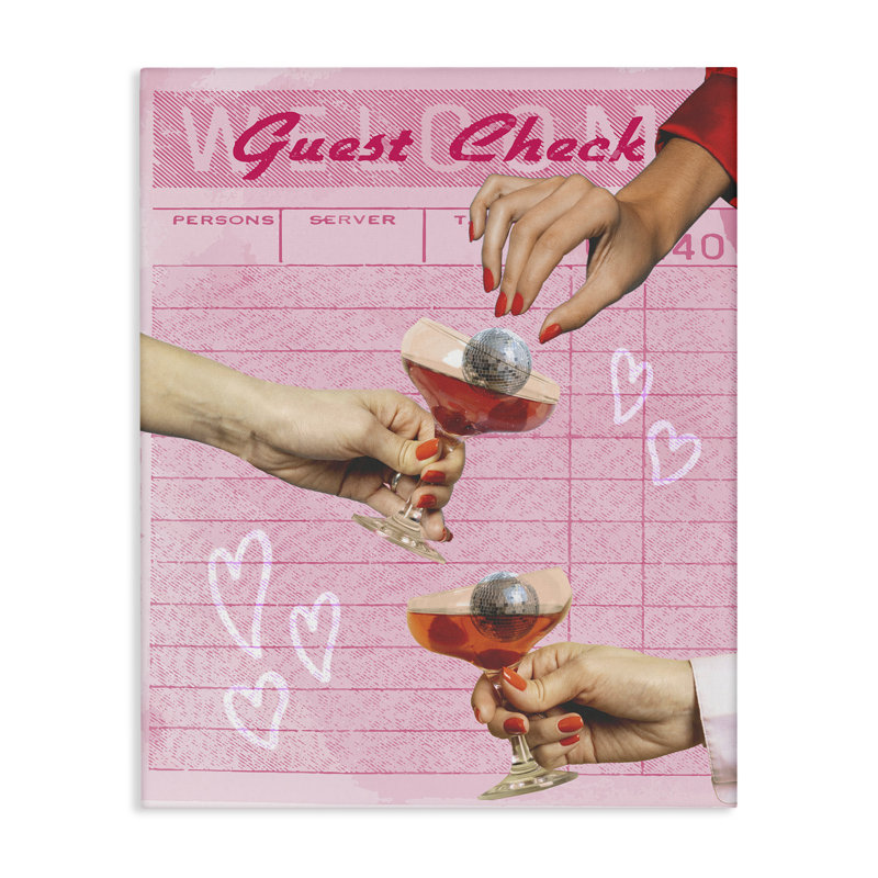 Cheers sur la toile à carreaux, conception par Lil 'Rue, H 30 po x l 24 po