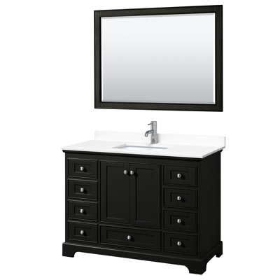 Deborah 48'' Single Bathroom Vanity with Marble Top