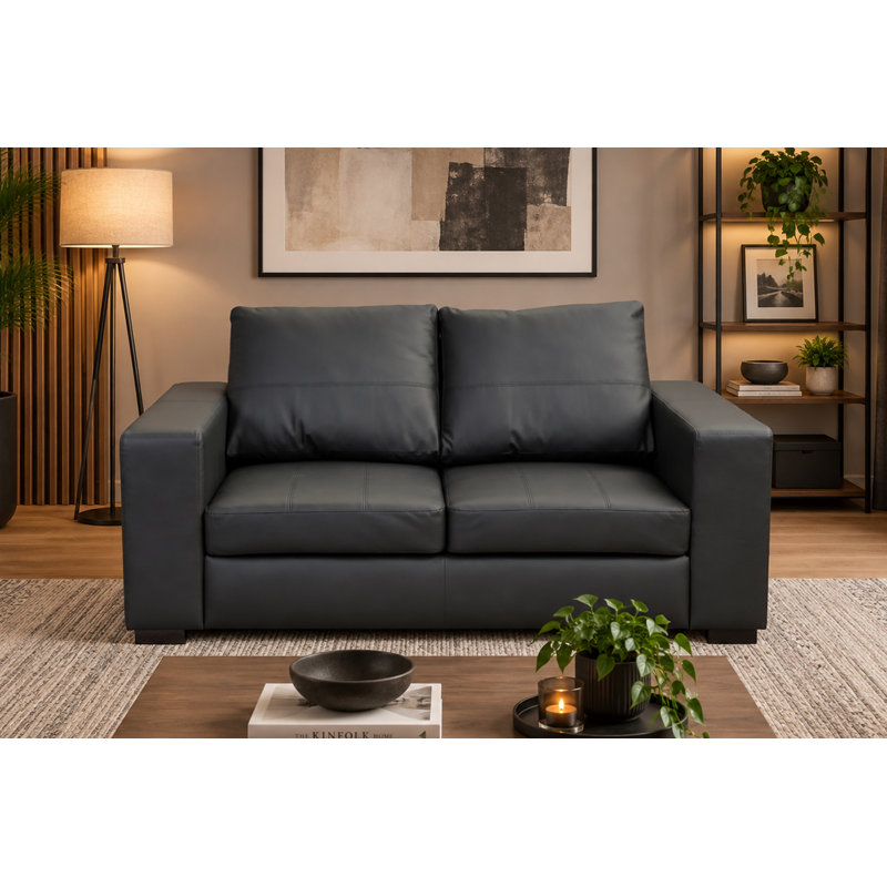 Bogoslav 2 Seater Faux Leather Sofa