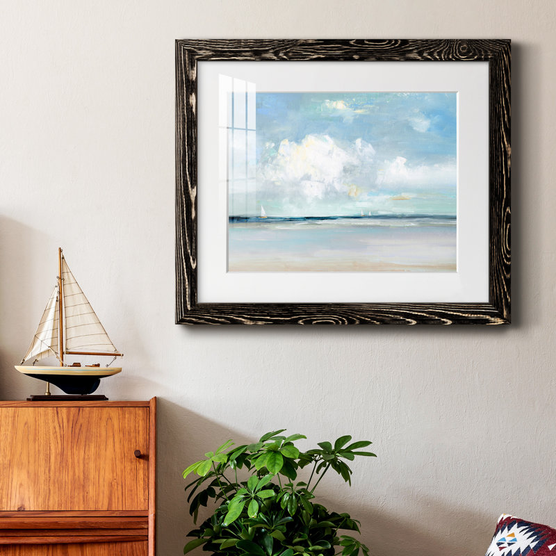 Brise d'été - peinture encadrée, Cadre noir, H 20 po x l 17 po x P 1,5 po