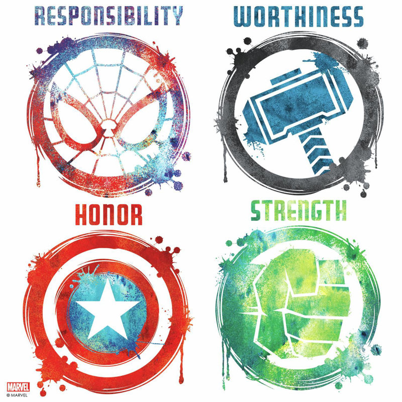 Adhésif décoratif icônes adhésif et colle Marvel