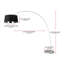 Vose 215cm Chrome Arched Floor Lamp
