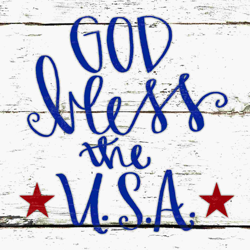 God Bless The USA, H 12 po x l 12 po