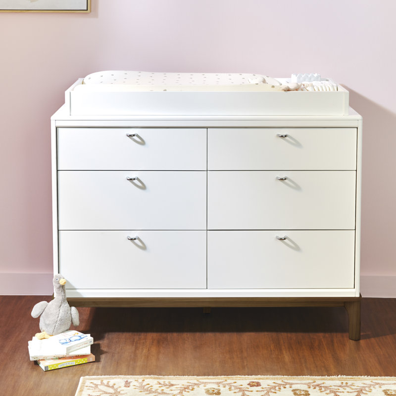 Little Seeds Laurel 6-Drawer Dresser, White