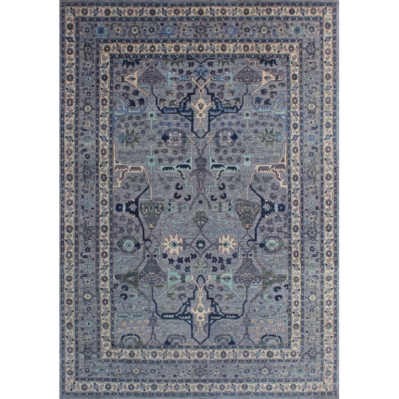 Transitional One-of-a-Kind Rectangle 8'9" X 11'8" Hand Knotted Area Rug