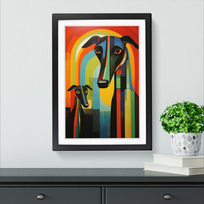 Greyhound Constructivism No.2 - Framed Print