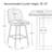 Kanasha 26.9" Counter Stool Upholstered Swivel Counter Bar Stools with Back&Metal Legs(Set of 2)-1252079633