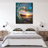 Colored Ocean Waves Falling Down - Modern Seashore Glossy Metal Wall Art-35061623-35061626