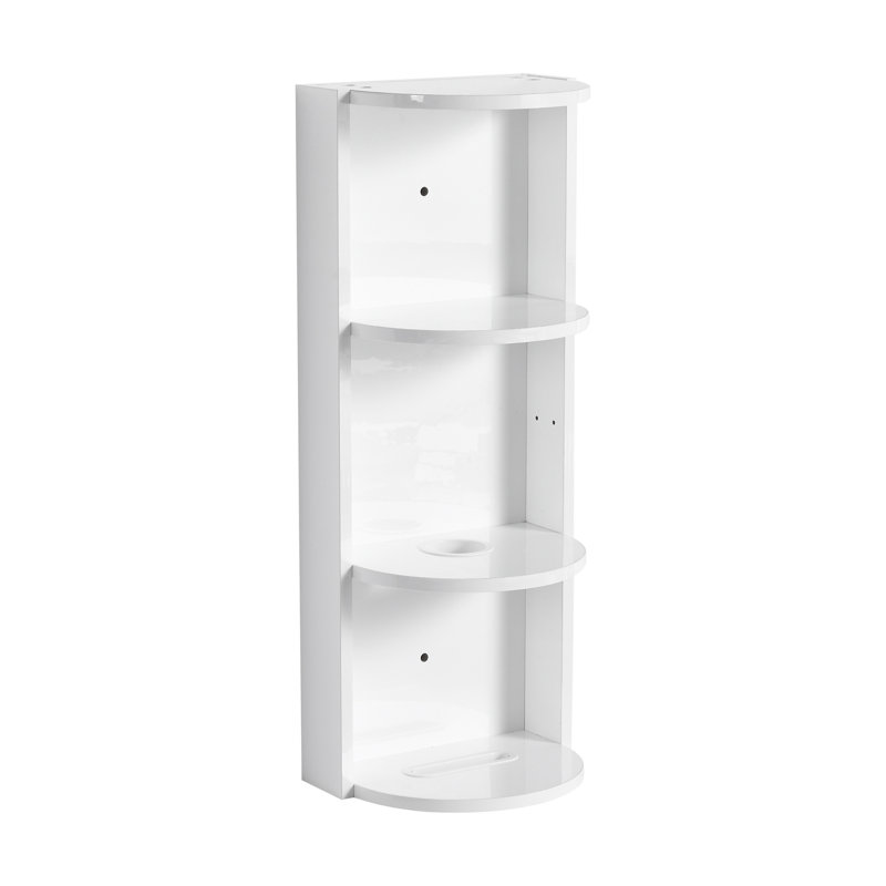 Support de rangement mural 12 po pour salle de bain, Blanc lustré