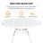 Cast Aluminum 48"Round Patio Dining Table ,White