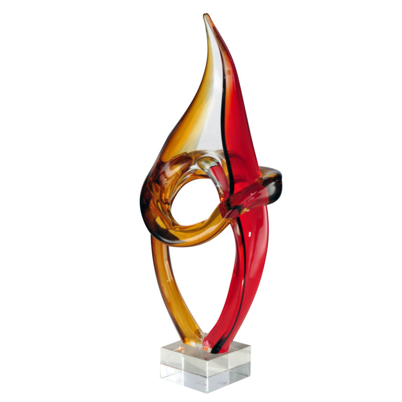 Jalbert Handmade Glass Abstract Figurine / Sculpture Decorative Object