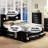 Full Bed Storage In Black, Model - 8 Drawers, No Box Spring, Wood Combining Method And Process Black Build