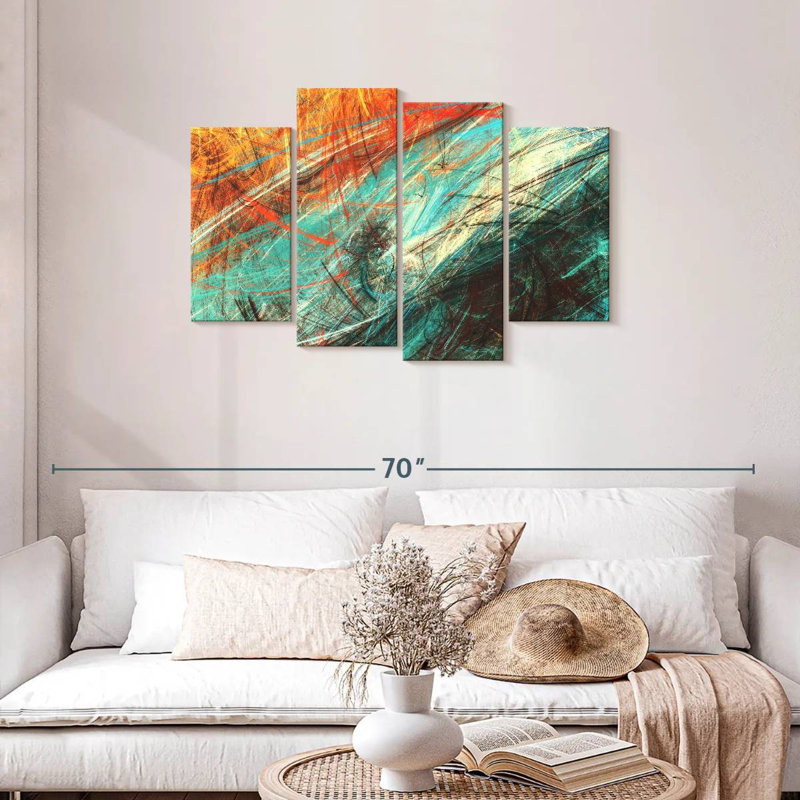 Avery Elemental Clash Abstract, 27" H x 43" W