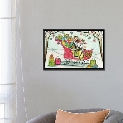 «Holiday Series: Santa's Sleigh», reproduction d'art sur toile tendue