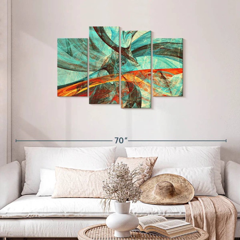 Avery Jade Topaz Dynamic Abstract, 27" H x 43" W