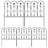 80cm H x 60cm W Iron Fan Trellis Side Panel