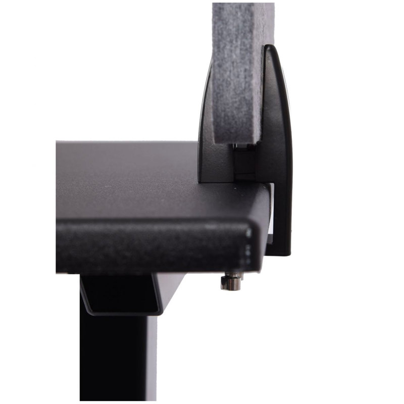 Anthracite Gray 24" x 16" Clamp-On Acoustic Desk Divider