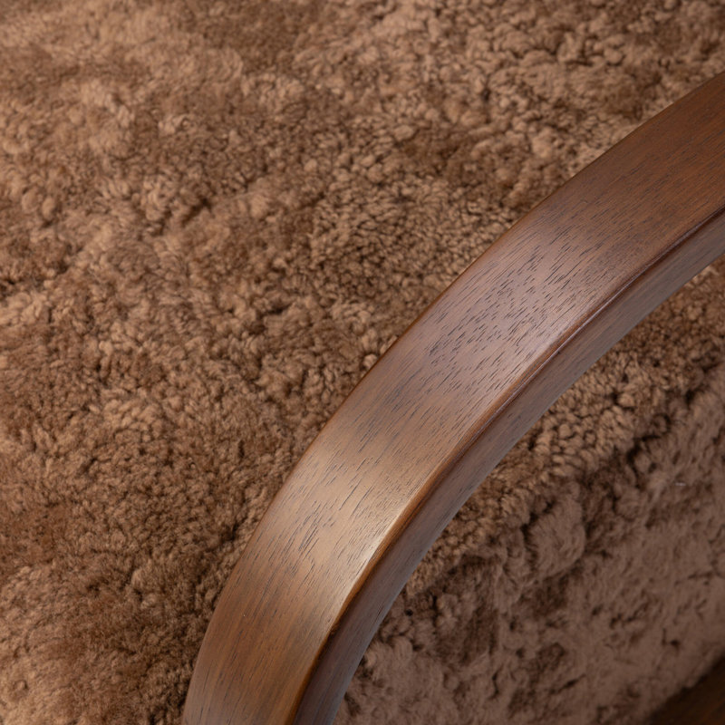 Burke Chair-Taupe Shearling, Amber Shearling