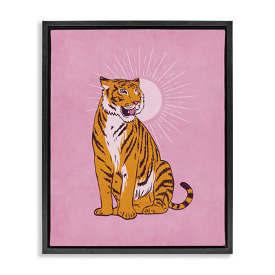 «Preppy Tiger on Pink Brown» par Nataly White