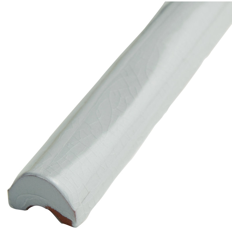 Antic Craquelle 6" x 0.75" Ceramic Quarter Round Tile Trim in Gris soho