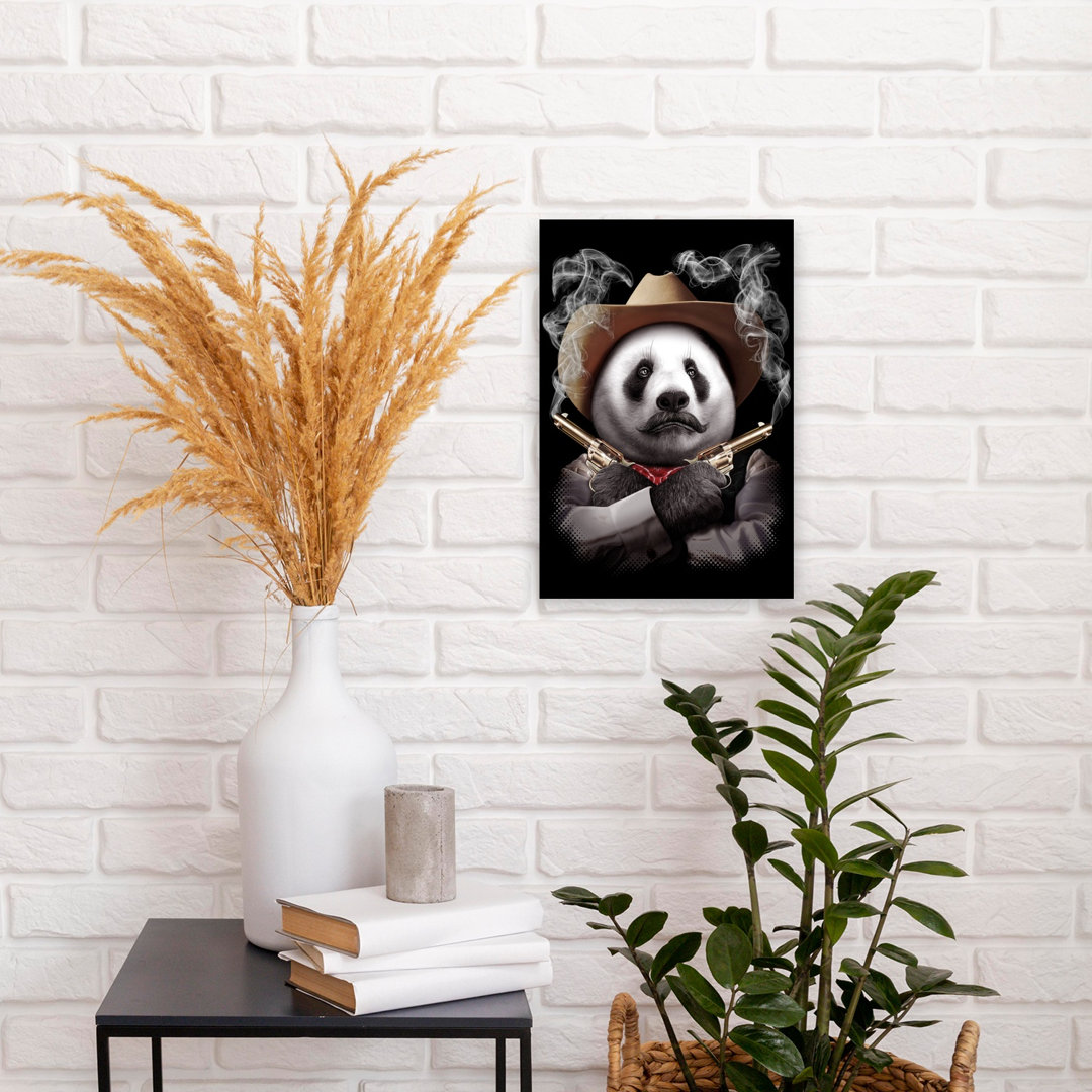panda crossgun Contemporary Bear Dog Panda Forest Wall Art Print