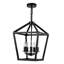 5- Lanterne noire, style industriel, design rustique, suspension réglable, douilles E12, pour îlot de cuisine, salle à manger, hall d'entrée, métal, luminaire suspendu mat, lanterne avec base, cuisine, salle à manger, entrée, fer à repasser,