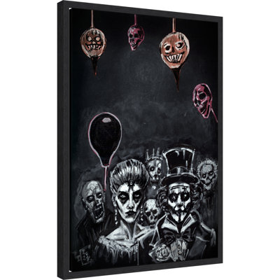 Dark Carnival Party by Tim Hoinkis Framed Canvas Wall Art Print