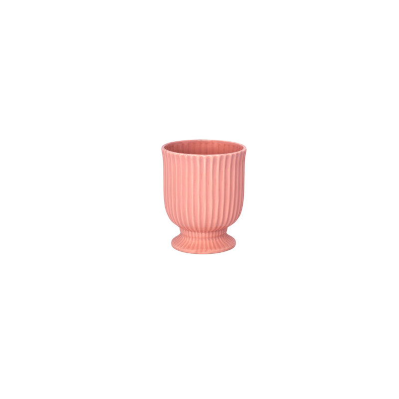 Pot à urne en céramique rose brillant