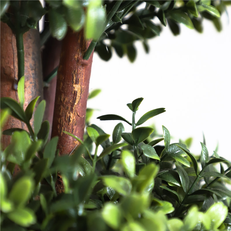 Artificial Boxwood Tree in Pot, 56'' H X 9'' W X 9'' D