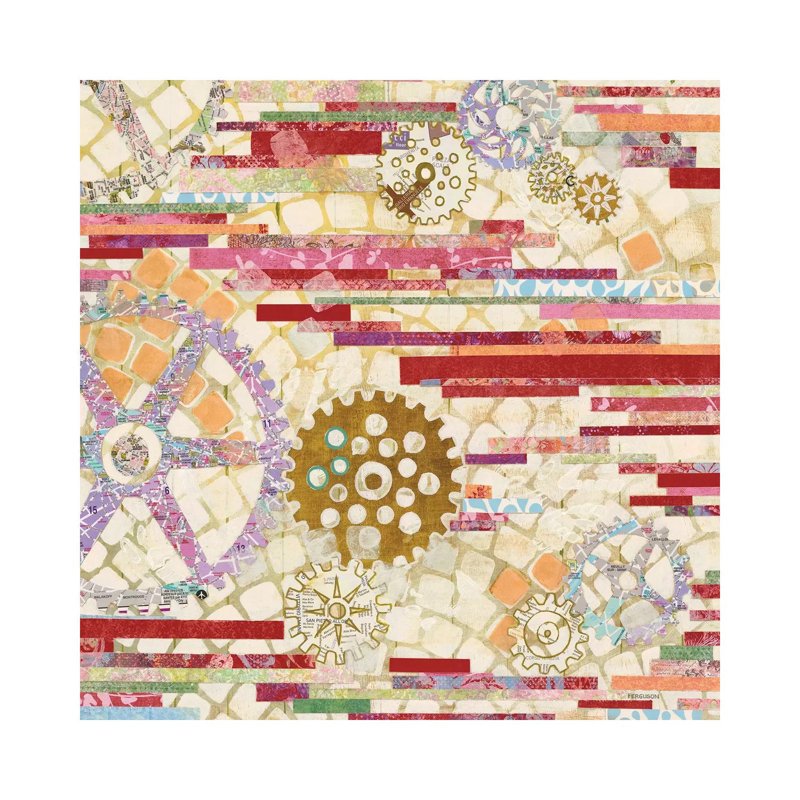 Eu Timetable II Red by Kathy Ferguson - Wrapped Canvas Painting, 93.98 cm H x 93.98 cm W
