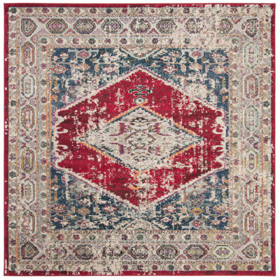 Hertzler Southwestern Wool Ivory/Red Area Rug