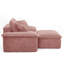 Méridienne l 49,6 po, fauteuil d'appoint modulaire rembourré de mousse avec repose-pieds-135847620
