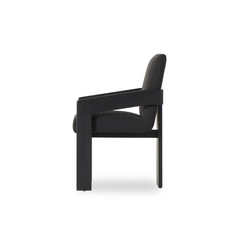 Roxy Dining Armchair, Gibson Black, Brushed Ebony Oak, Gibson Black