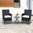2 PCS Rattan Wicker Dining Chairs With Cushions And Anti-Slip Foot, Patio Stackable Chairs Set For Backyard, Garden, Lawn, Dark Coffee