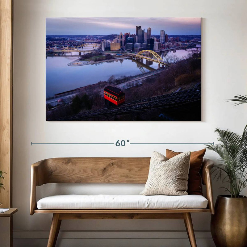 Sireci Overlooking Pittsburgh, 34" H x 51" W
